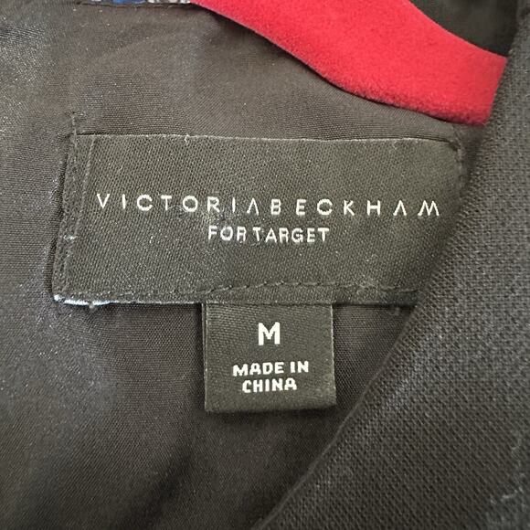 Victoria Beckham Target Women Medium Black Sleevless White Scallop Trim Chic - Picture 10 of 13